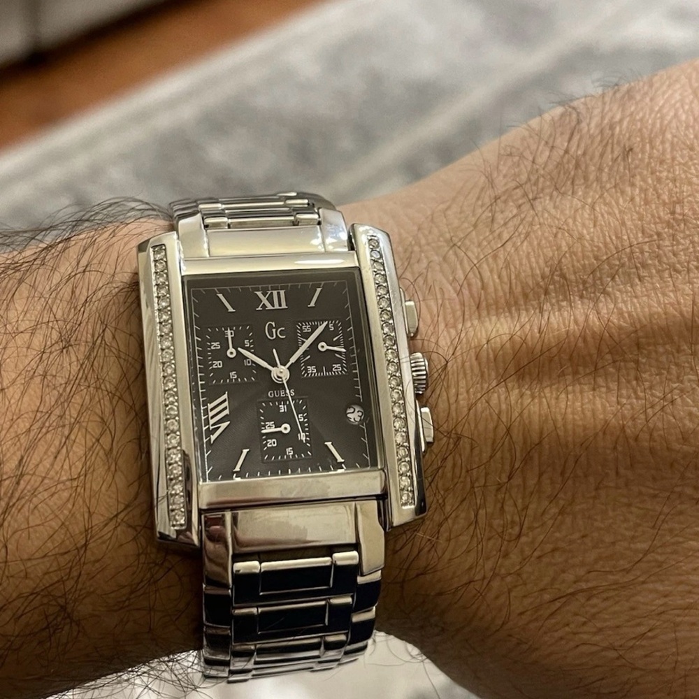 Guess Tank Collection Gc 2000 Diamonds Chronograph Quartz 33mm-40mm Men's Watch
